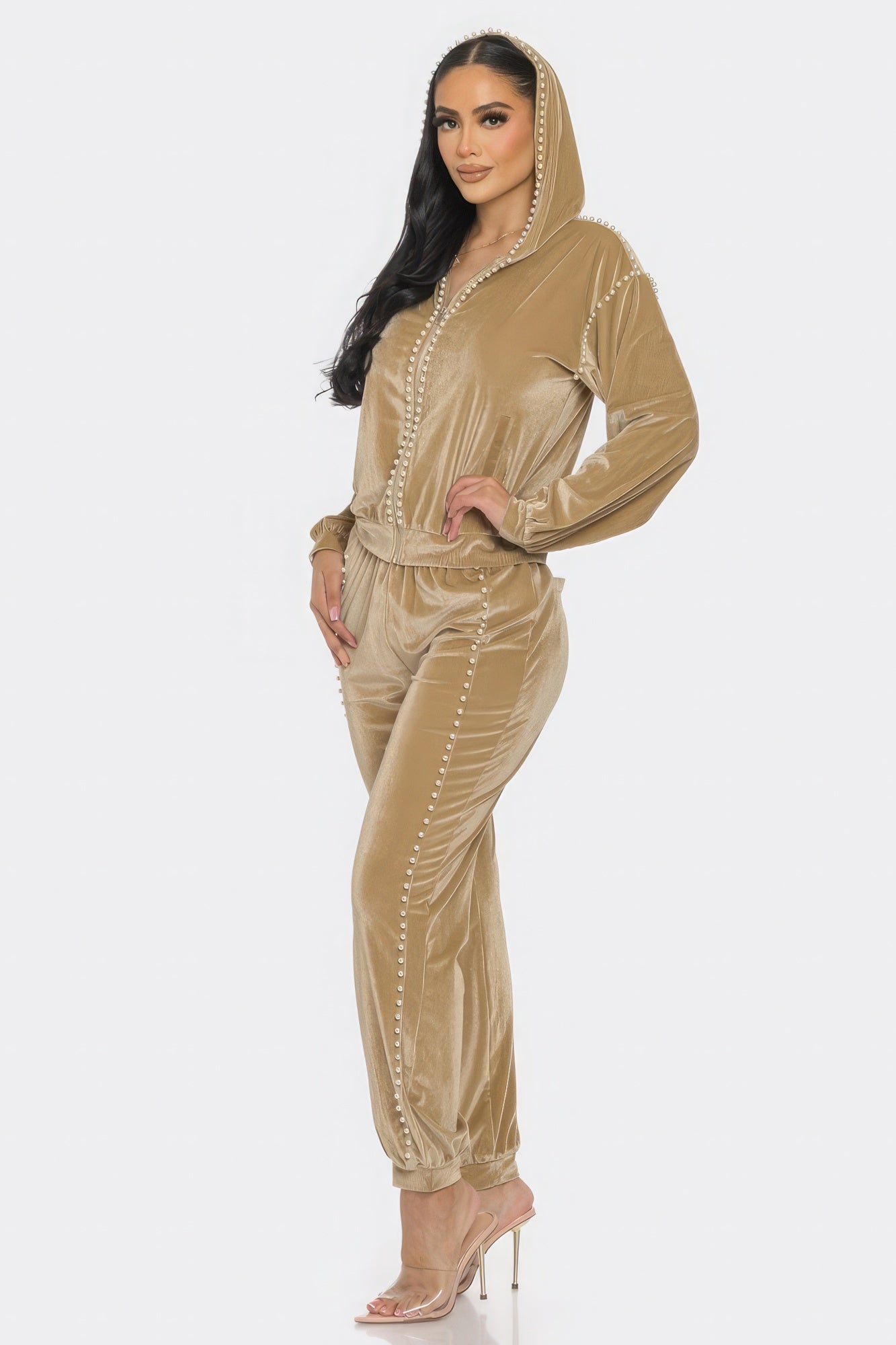 Jogger With Pearls Set - Exotic Bear Boutique