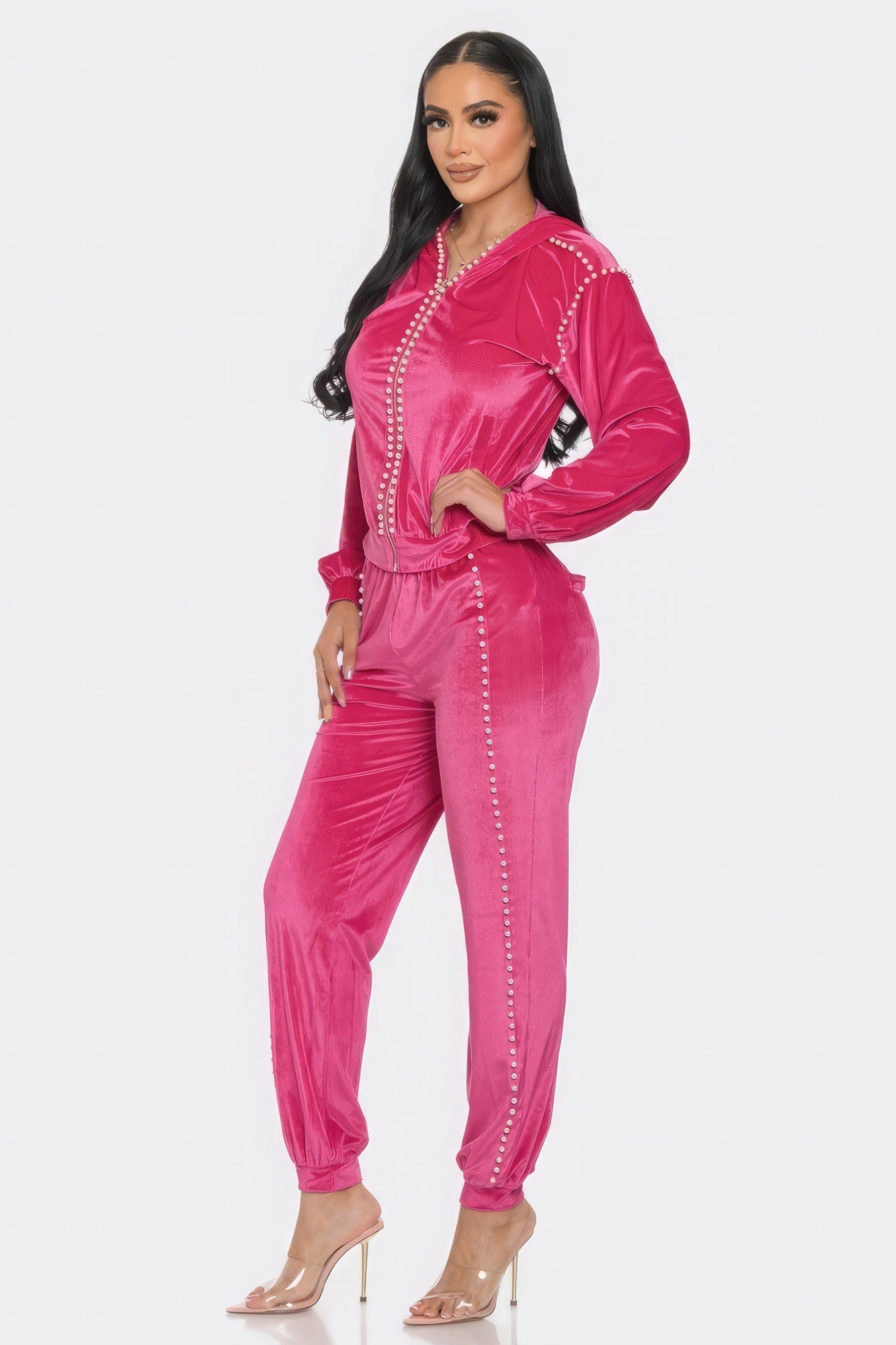 Jogger With Pearls Set - Exotic Bear Boutique