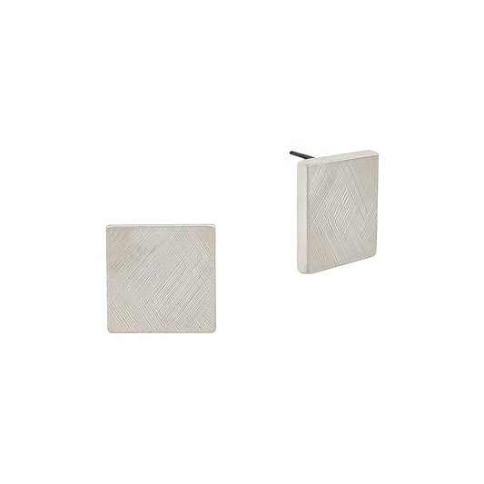 15mm Square Shaped Metal Post Earring - Exotic Bear Boutique