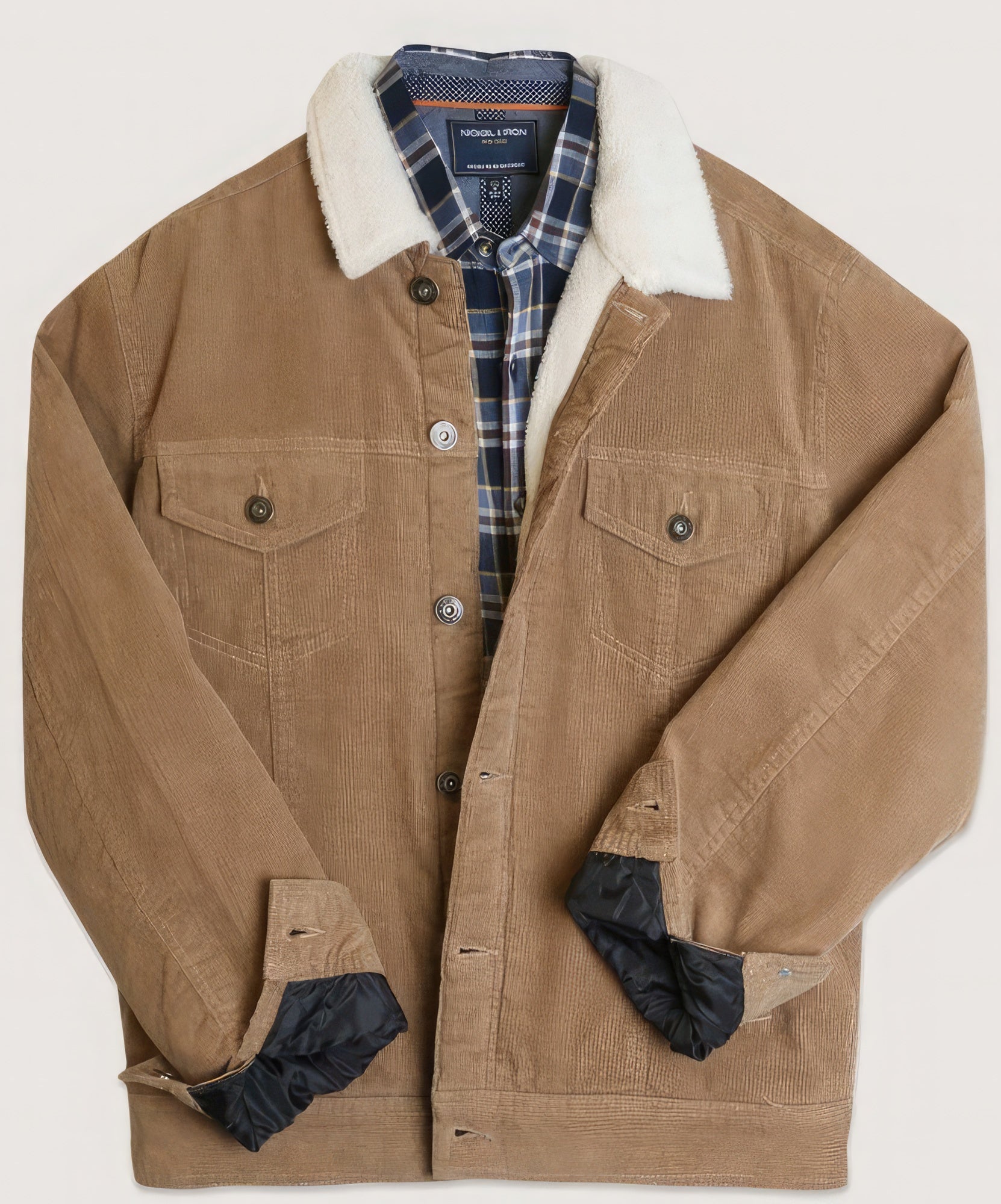 Casual Corduroy Lined Trucker Jacket - Exotic Bear Boutique