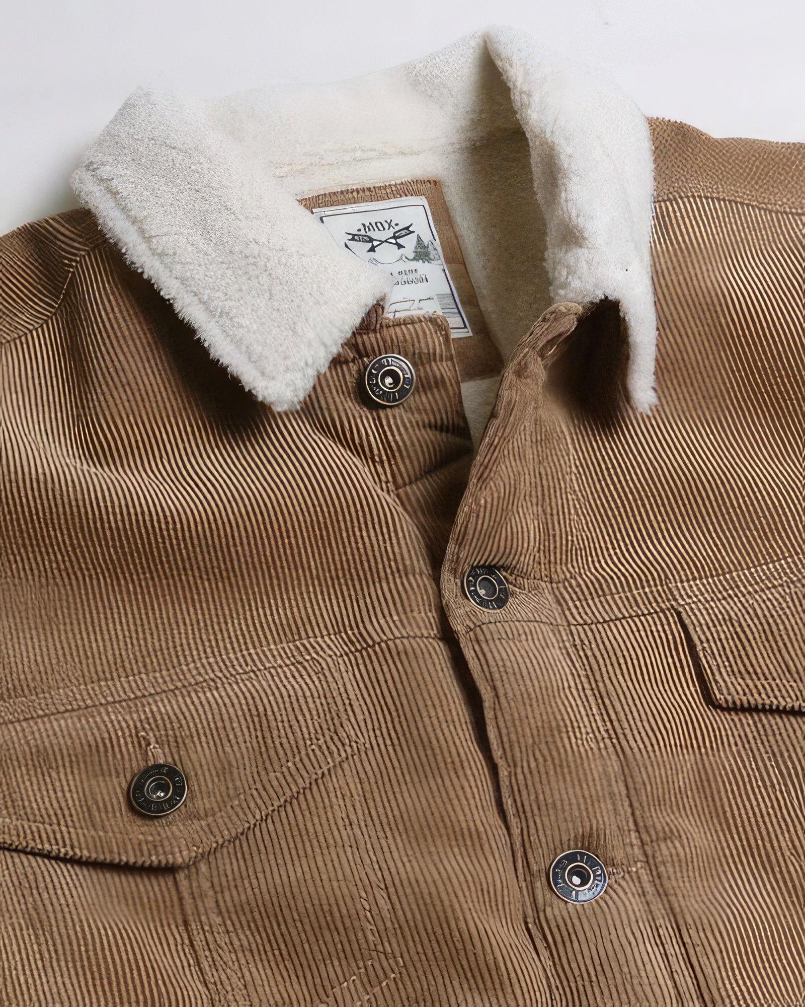 Casual Corduroy Lined Trucker Jacket - Exotic Bear Boutique