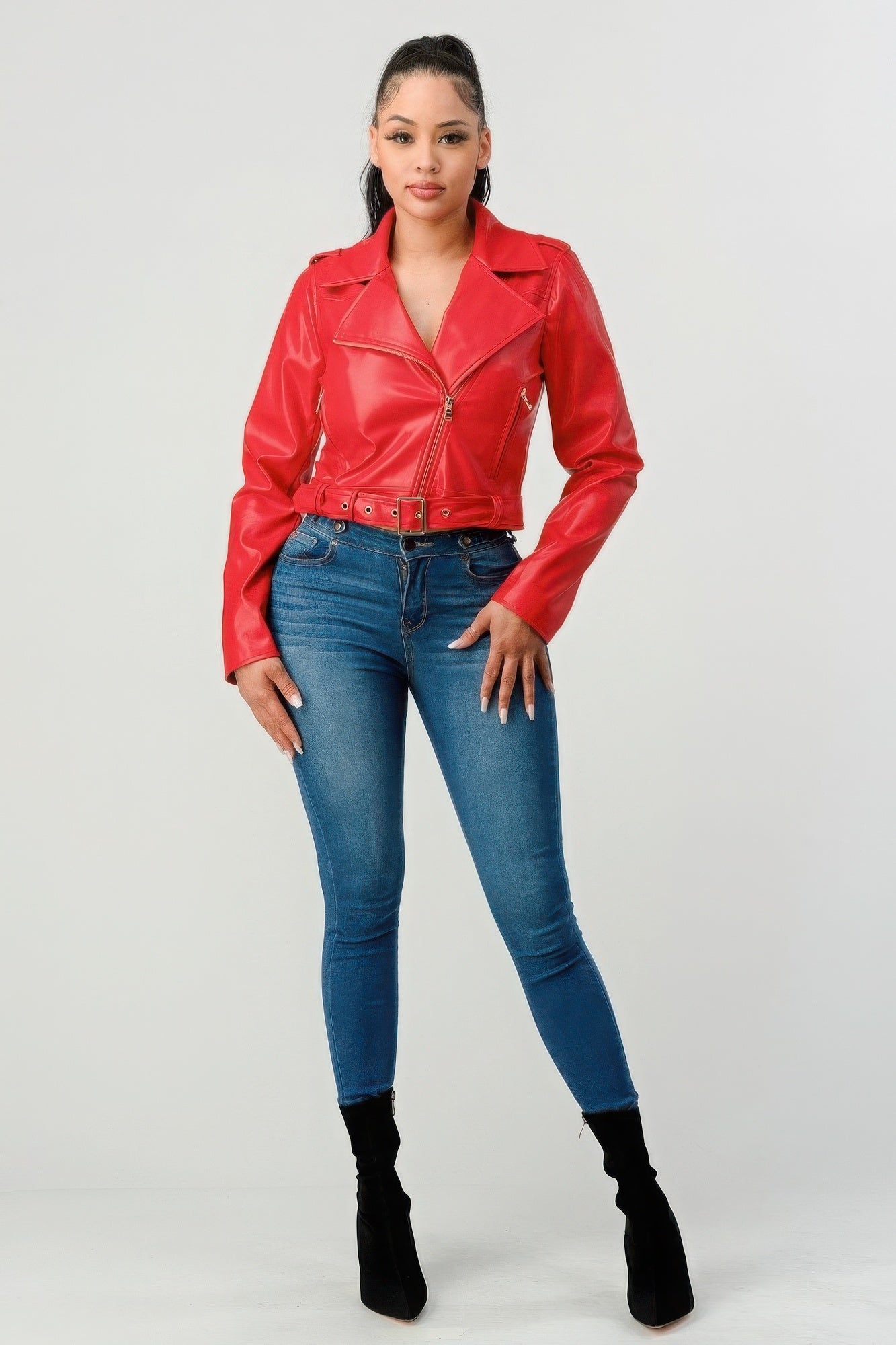 Pu Leather Jacket - Exotic Bear Boutique