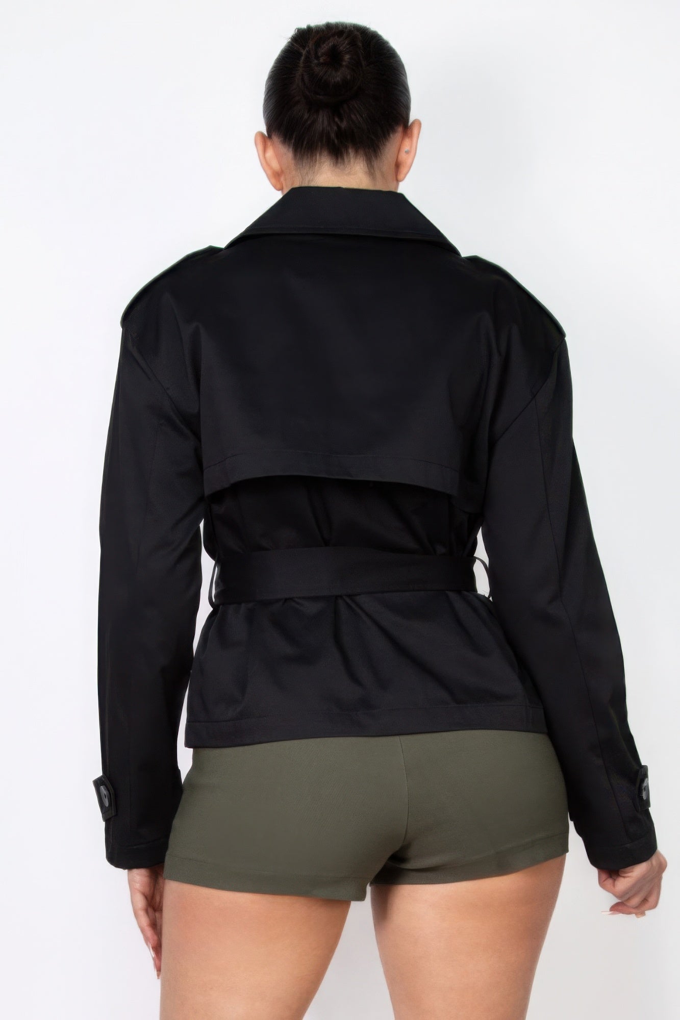 Double-breasted Waist-tie Trench Coat - Exotic Bear Boutique