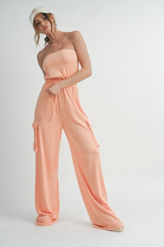 Tube Top  Jumpsuit Romper - Exotic Bear Boutique