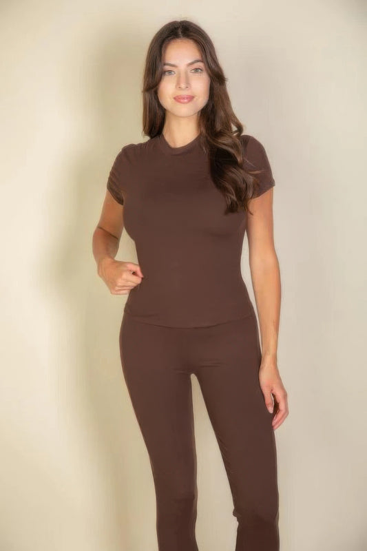 Short Sleeve Round Neck T Shirt - Exotic Bear Boutique