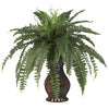 Nearly Natural 6629 Boston Fern with Urn Decorative Silk Plant, Green - Exotic Bear LifeStyle