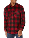 Wrangler Men's Authentics Long Sleeve Plaid Fleece Shirt, Red Buffalo Plaid, Medium - Exotic Bear LifeStyle Trends Boutique