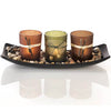 Dawhud Direct Natural Candlescape Set, 3 Decorative Candle Holders, Rocks and Tray - Exotic Bear LifeStyle