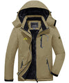 FAB07Z1R94YSNOIE Men's Snow Jackets Winter Fleece Thermal Moutain Rain Coats with Zipper Pockets Khaki - Exotic Bear LifeStyle Trends Boutique