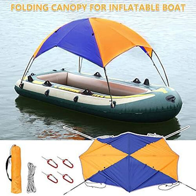 Boat Sun Shade Shelter, 4 Persons Inflatable Boat Awning Cover,