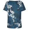 Womens Summer Tops Square Neck T Shirt Casual Top Short Sleeve Retro Pattern Blouse Split Comfort Basic Tees Shirts