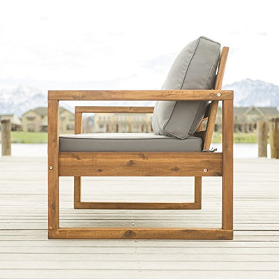 WE Furniture AZWOSLSBR Outdoor Love Seat, 52" Brown - Exotic Bear LifeStyle