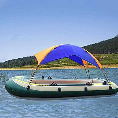 Boat Sun Shade Shelter, 4 Persons Inflatable Boat Awning Cover,