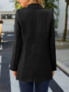 Zuvebamyo Women Open Front Casual Blazer Long Sleeve Office OL Suit Jacket with Pocket Black S