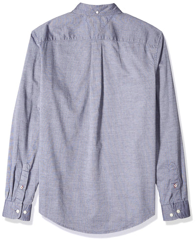 Tommy Hilfiger Men's Capote Long Sleeve Shirt, Navy Blazer, Medium